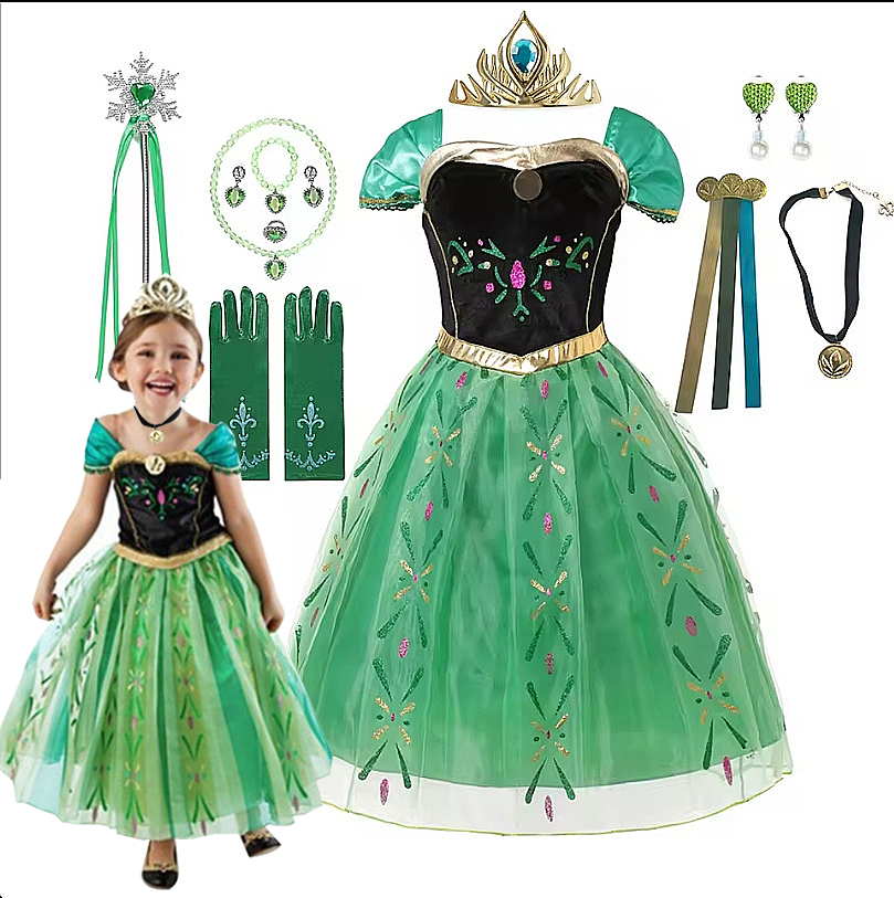 Summer Clothing For Kids Girls - Anna Costume For Kids Girl Fancy