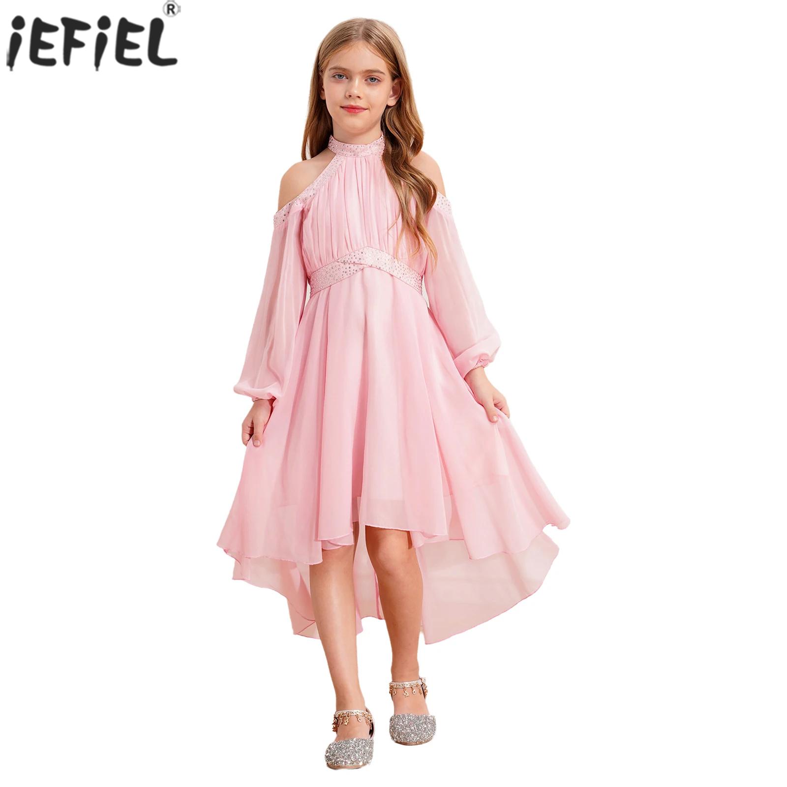 Summer Clothing For Kids Girls - Kids Girls Elegant Party Dress Halter