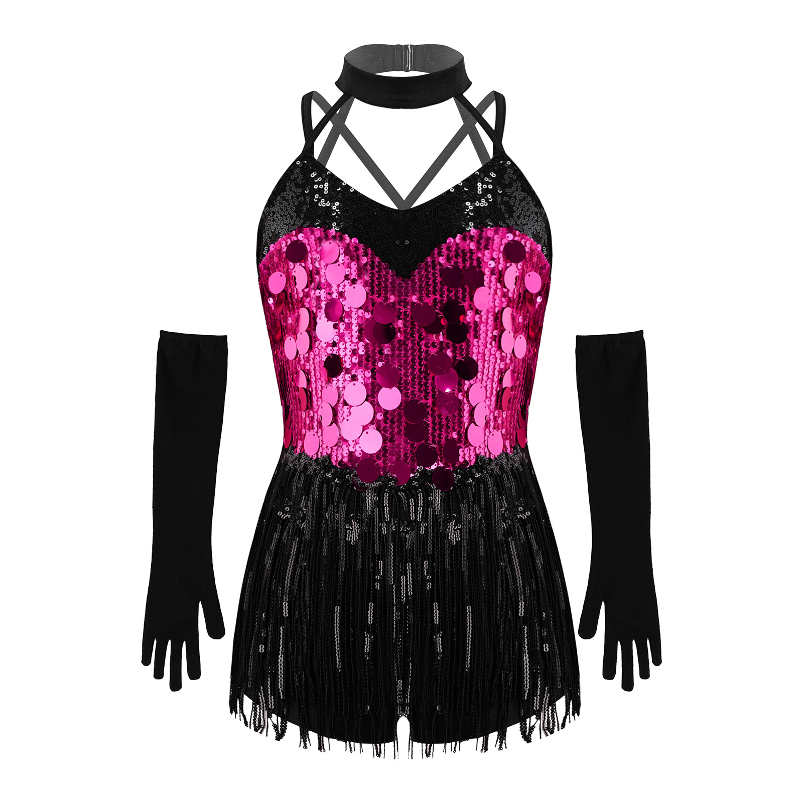 Summer Clothing For Kids Girls - Kids Girls Tassels Latin Dance Leotard