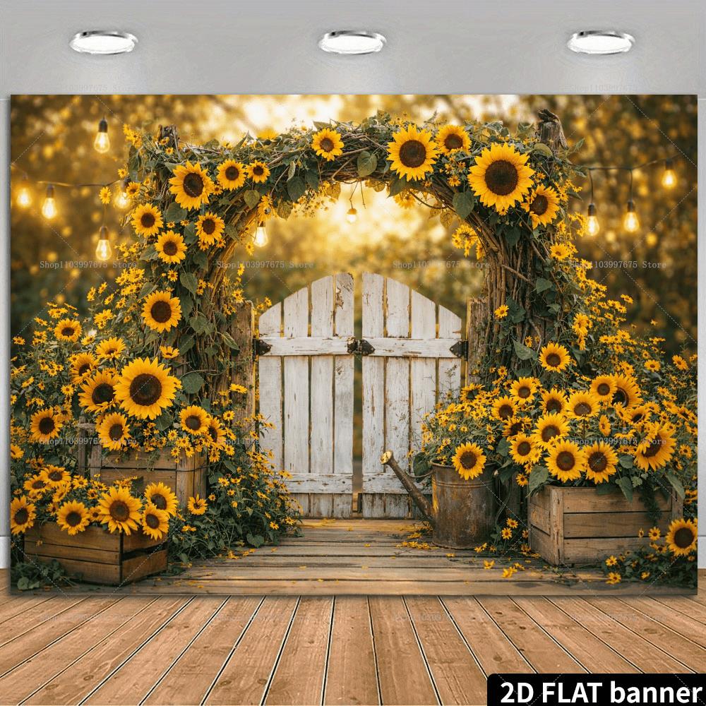 2D Sunflower Potted Plants Bac - Summer Clothing Banner review and price