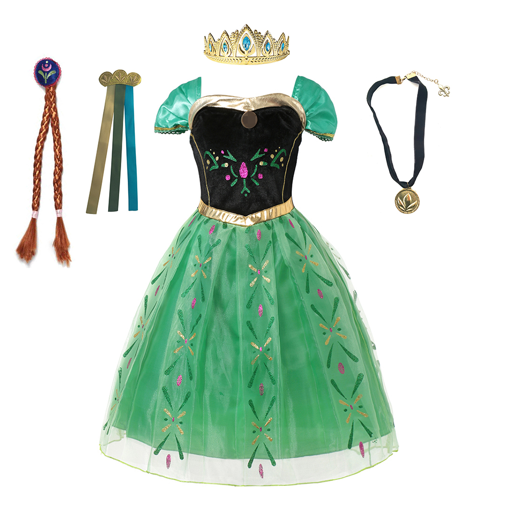Anna Costume For Kids Girl Fan - Summer Clothing For Kids Girls review and price