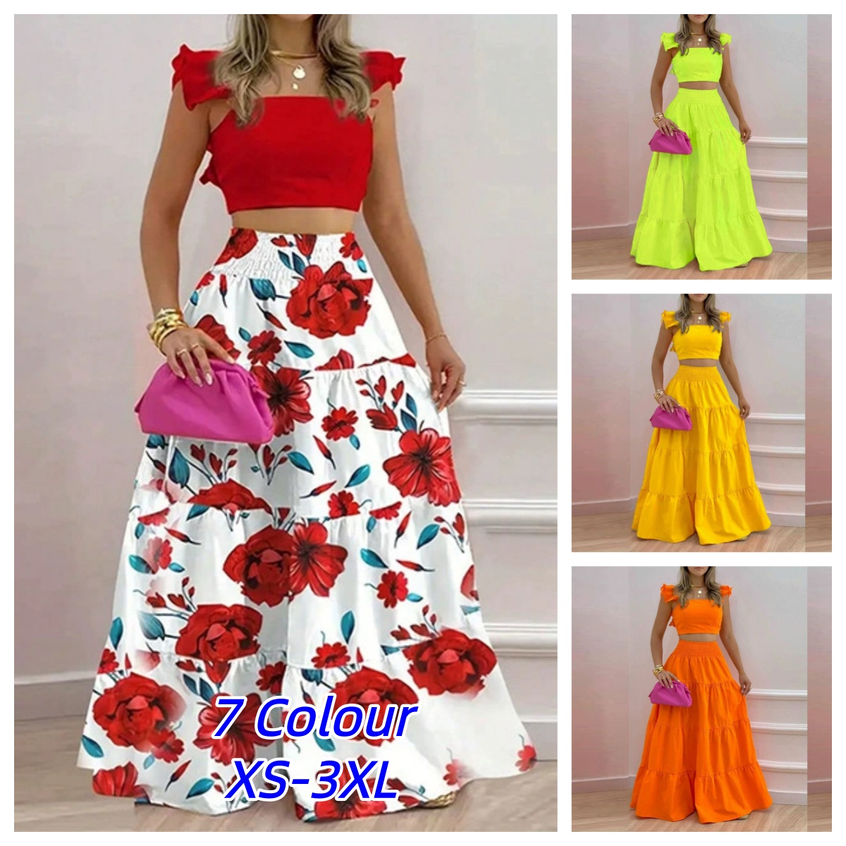 Skirt Y2k Two Piece Set Womans - Summer Clothing Office review and price