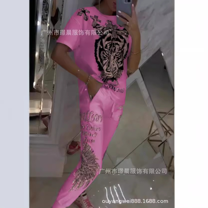 Spring Women Suit Print O-neck - Summer Clothing Bundle review and price