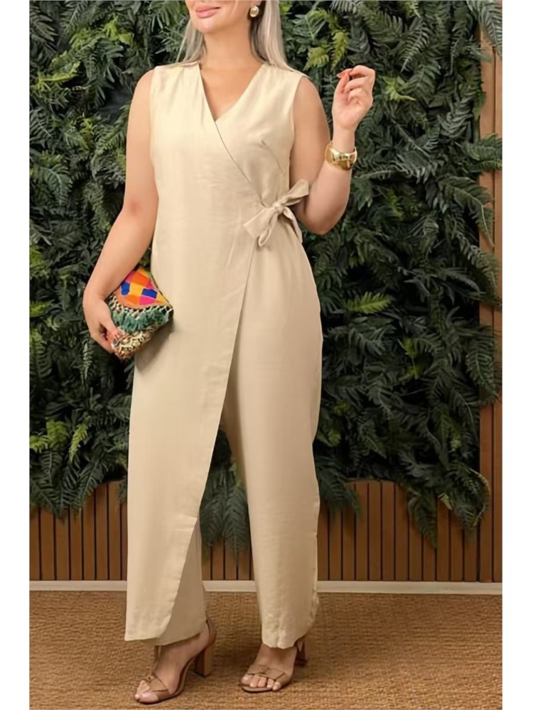 Female Casual Jumpsuit V-Neck  - Summer Clothing Holiday review and price