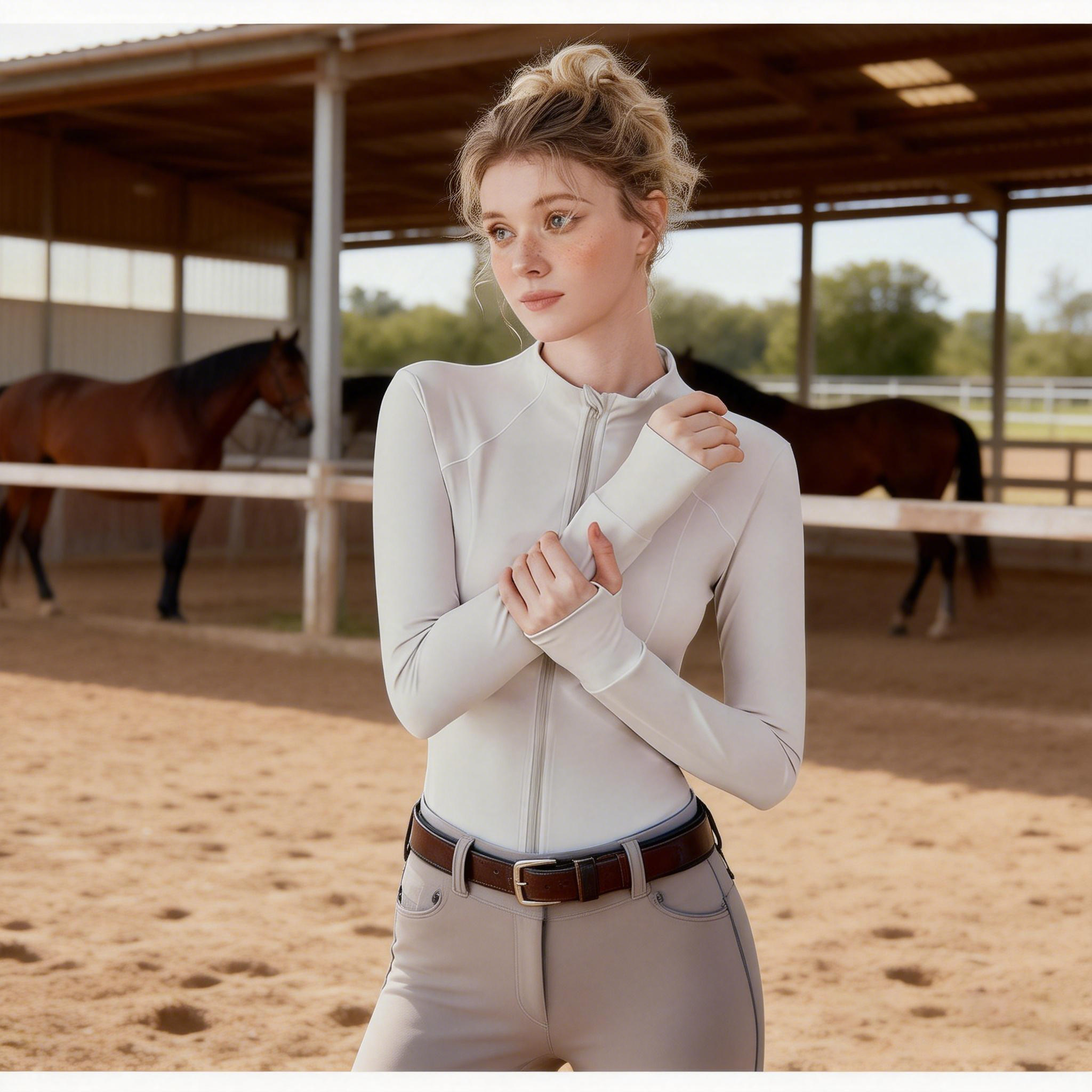 Equestrian Top Women's Long Sl - Summer Equestrian Clothing review and price