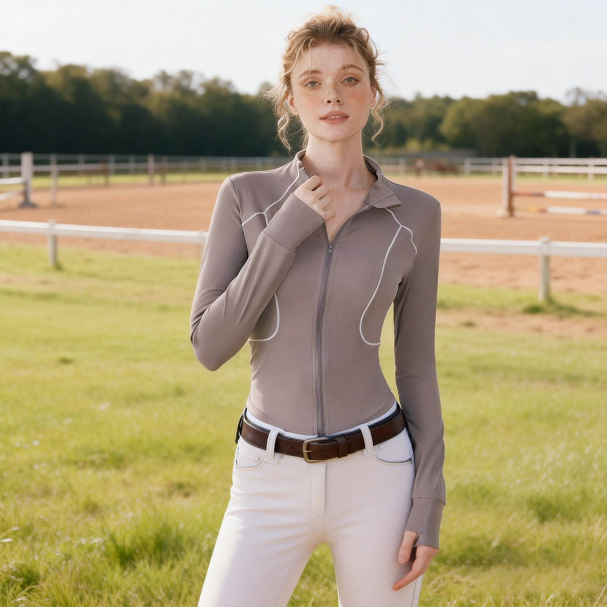 Equestrian Top Women's Long Sl - Summer Equestrian Clothing review and price