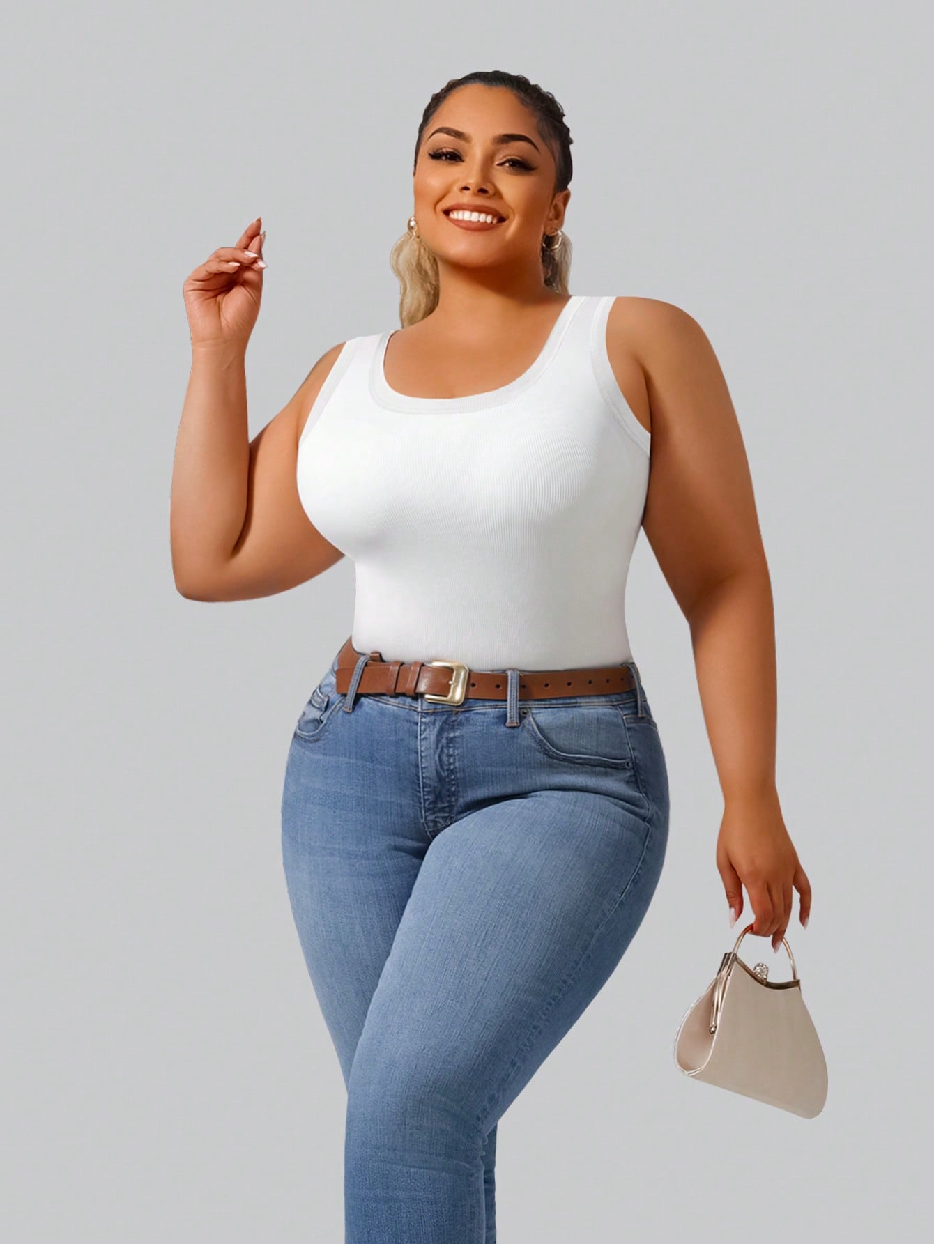 Plus Size Women's Solid Ribbed - Summer Upf Clothing review and price