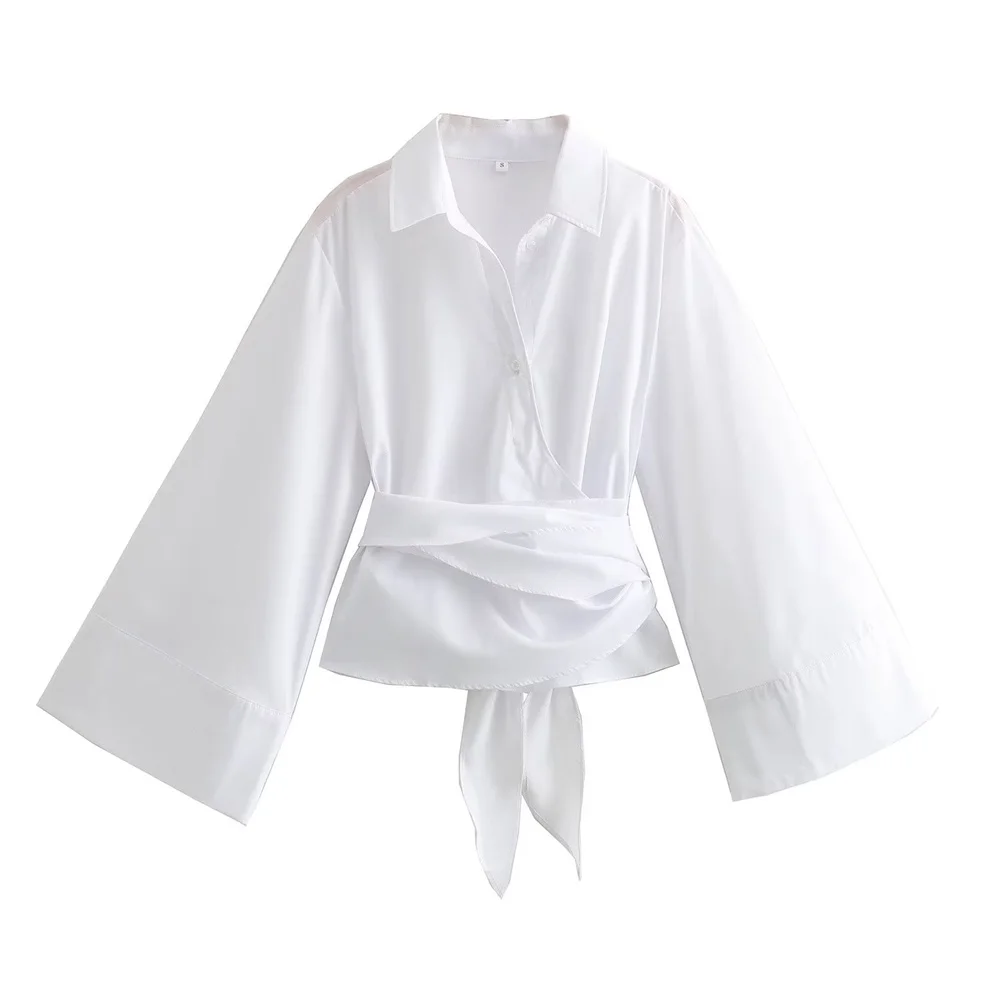 New Women's Fashion Casual Pol - Tie Front Shirt review and price