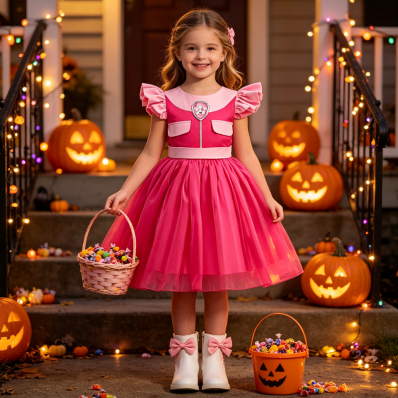 Kids Paw Dog Costume Pink Prin - Summer Clothing For Kids Girls review and price